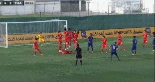 邀请赛-贺一然读秒头球绝杀 U23国足1-0力克塔吉克斯坦